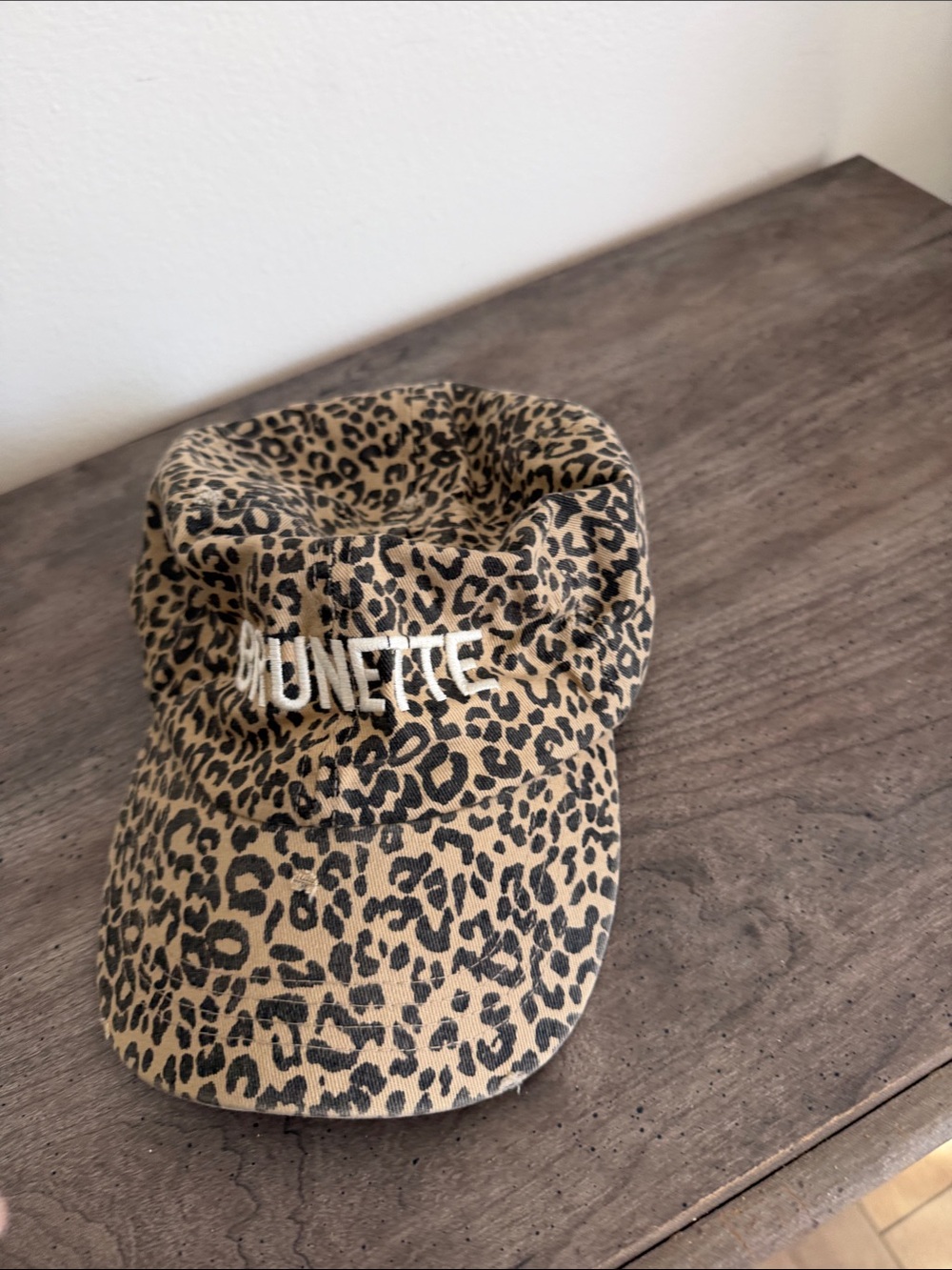 David and Young Leopard Print Visor Cap - Tan and Black